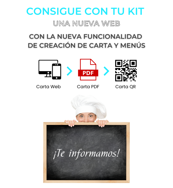 Kit Digital para restaurantes   Carta Web + PDF + QR